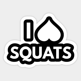 I Love Squats Sticker